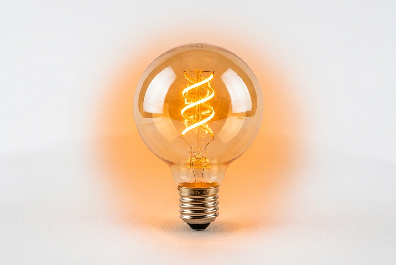 LED kogellampje E27 rood