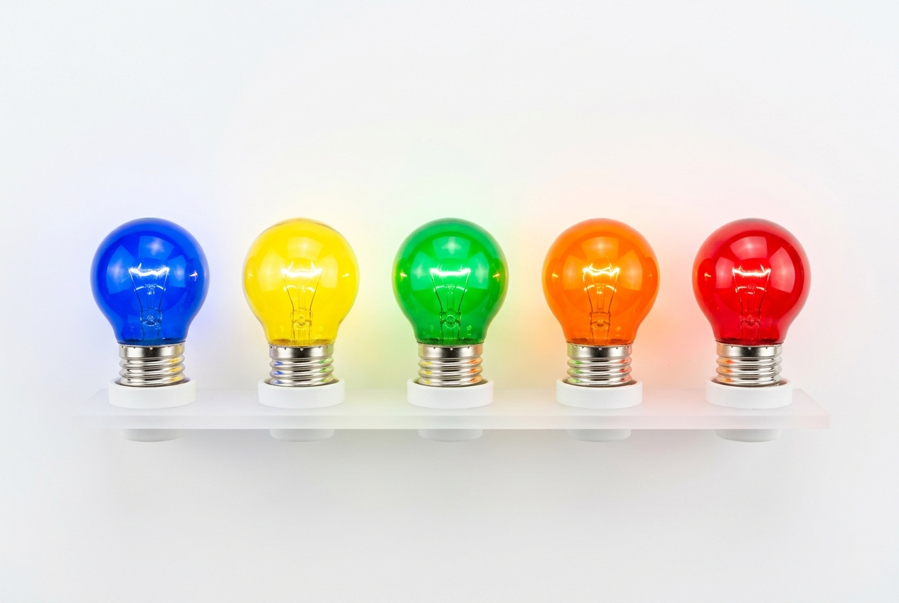 LED kogellampje E27 blauw