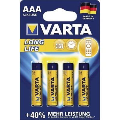 VARTA alkaline  long life AAA  4 pack